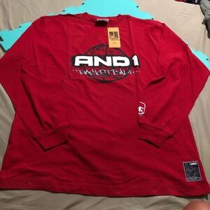 AND1 Red Long Sleeve Kids Tee
